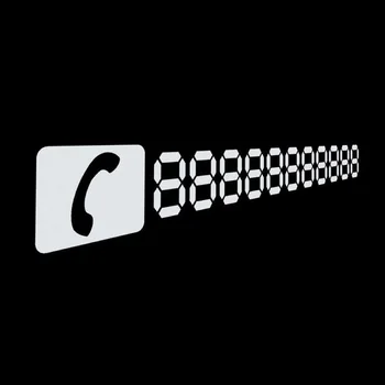 

Interesting Reflective Temporary Parking Card Car Sticker Move The Car Parked Car Supplies Number Accessories PVC 29cm X 3.5cm