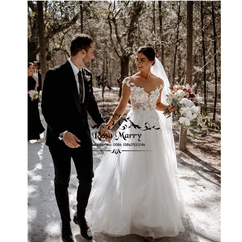 Bescheiden Plus Size Land Strand Trouwjurken 2020 Een Lijn Vintage Lace Lovertjes Kralen Griekse Stijl Boho Vestido De Novia