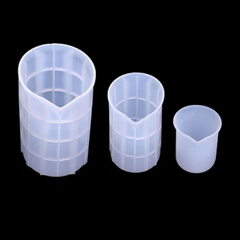 

3Pcs 100ml 350ml 750ml Flexible Silicone Measuring Cup Resin Jewelry Tools Kit