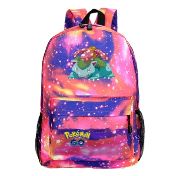 

Sac A Dos Pikachu Backpack Plecak Travel Laptop Unisex Anime Mochila Pokemon Backbag 33-36 Cartoon School Bags For Teenage Girls