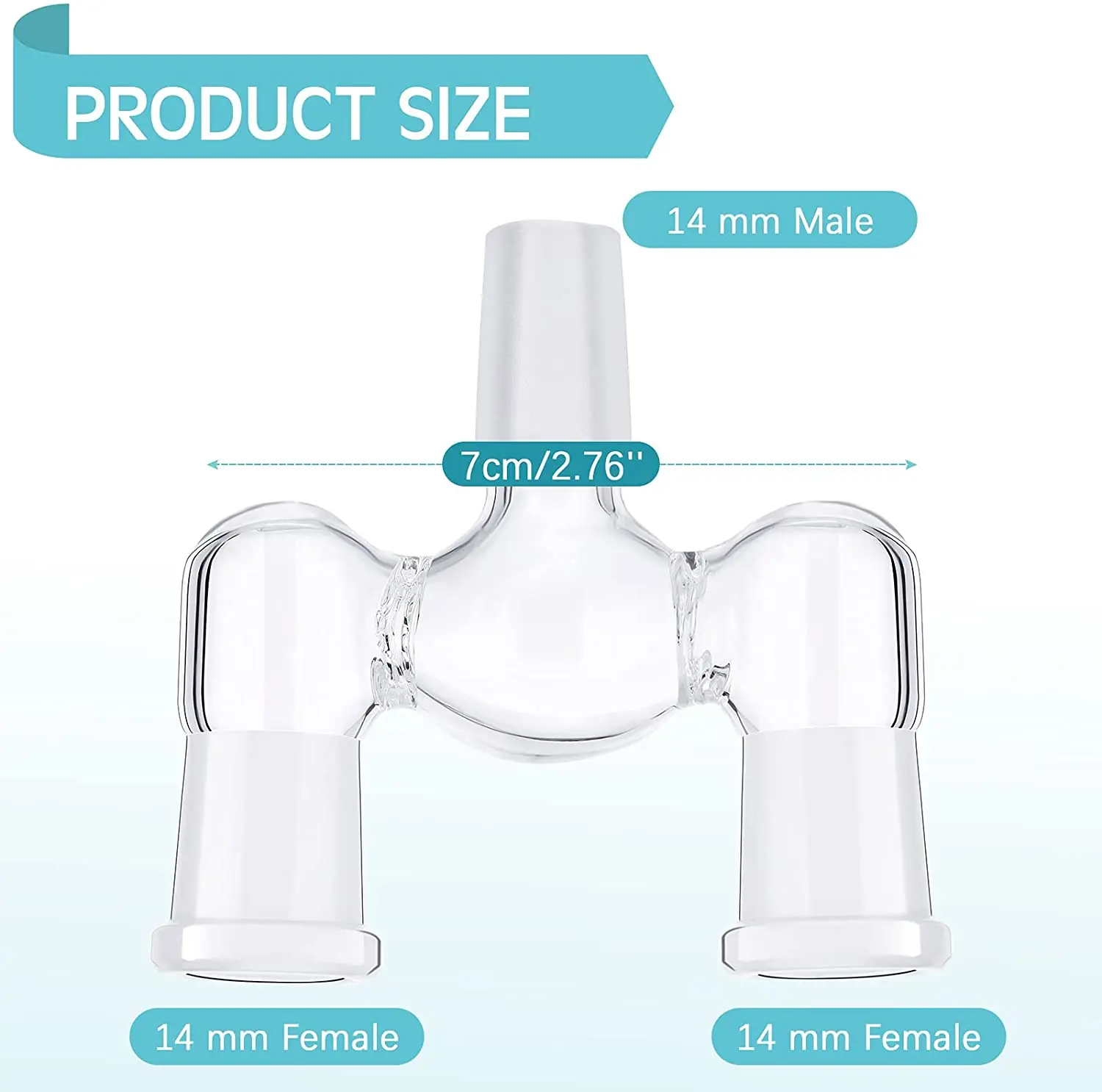 Glass Connecting Adapter 14/18mm Female to 14/18mm Male hookah accessories