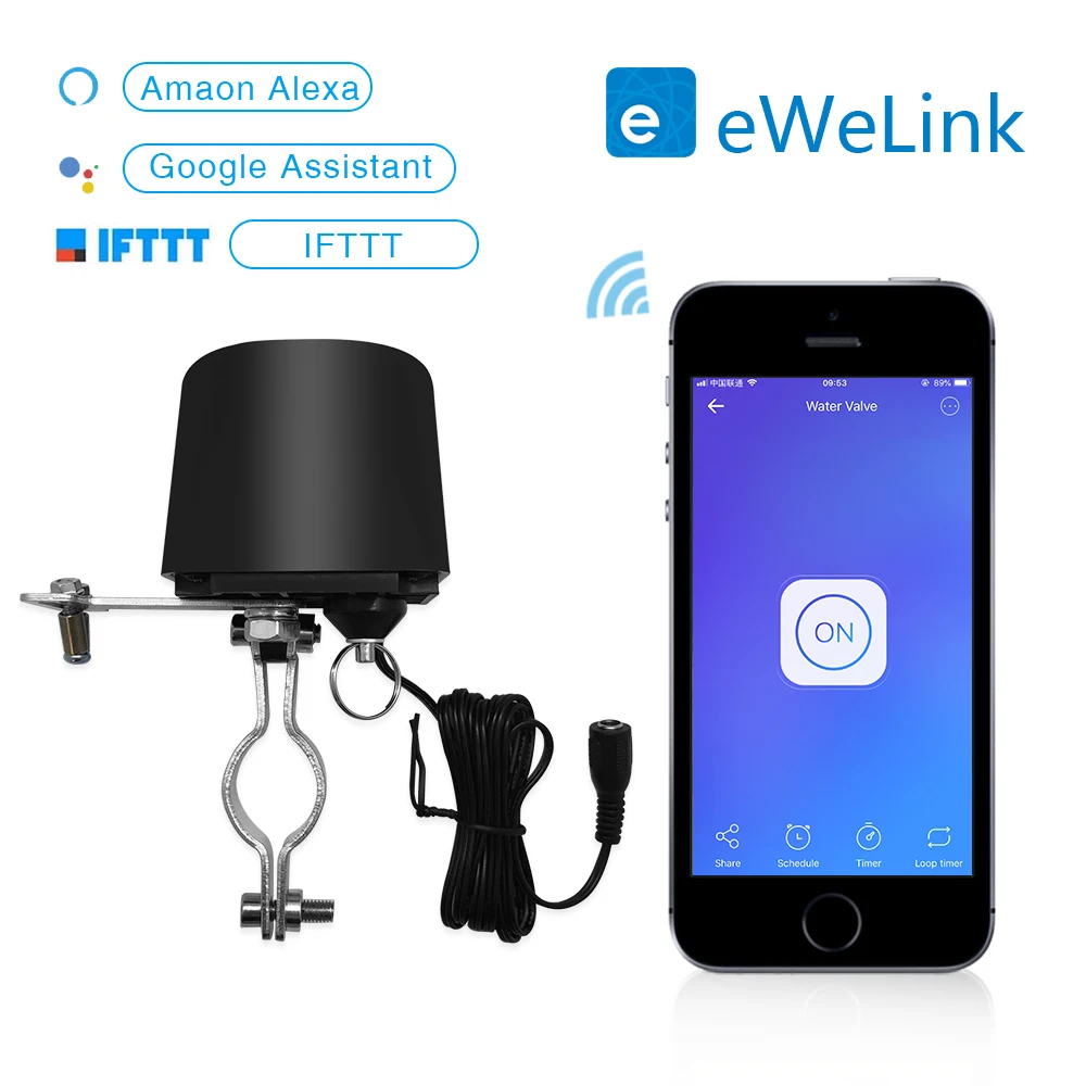

eWeLink Smart WIFI switch for GW-RF water valve home automation system Gas water control valve work with Alexa and Google Home
