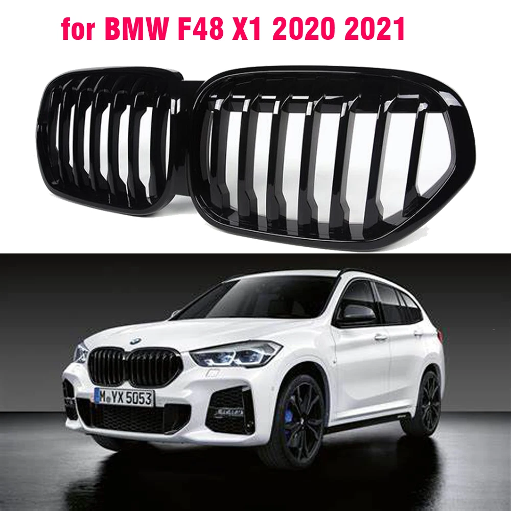 Gloss Black Front Bumper Kidney Grill Grilles for BMW X1 F48 2020 2021 xDrive25i M Sport xDrive25d Xline styling | Автомобили и