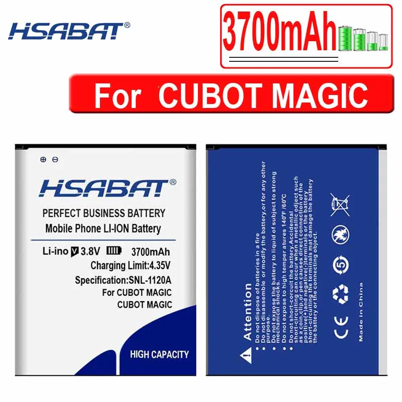 Аккумулятор HSABAT 6500 мАч для CUBOT MANITO/X6/NOTE S/Note Plus/Rainbow/P9/MAGIC/X15/R11/X18/H3/Dinosaur/MAX/S208 A S208A