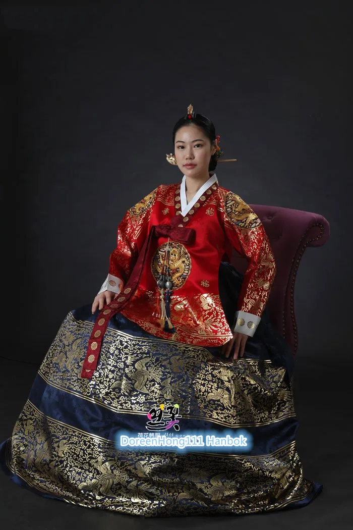 Женская мода ханбок платье Традиционный корейский церемониальный костюм DANGUI Корейский королевский костюм одежда косплей ручной работы