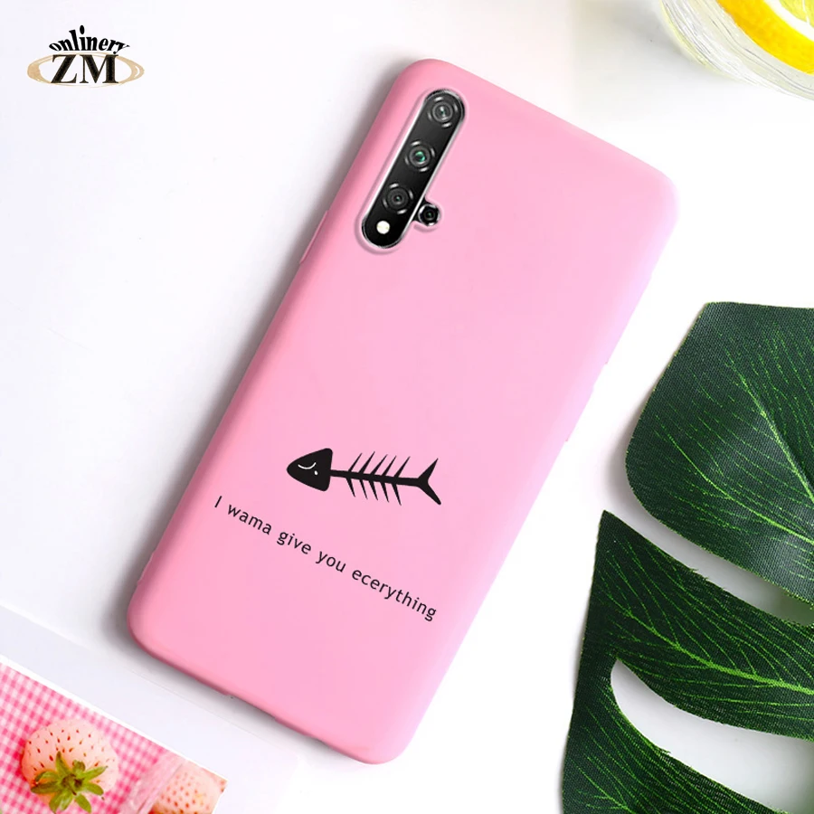 Пара Любовь Сердце Мягкий матовый чехол для huawei honor 20 силиконовый Ультратонкий
