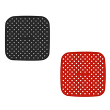 

Reusable Air Fryer Liners,Non Stick Surface,Air Circulation Holes,Premium Quality,Set Of 3 Liners 9X9inch