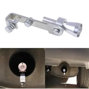 

Universal Silver Car Turbo Sound Whistle Simulator Sound Pipe Exhaust Muffler Pipe Turbo Sound Whistle Muffler Exhaust Fitment