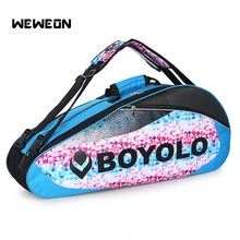 Best Price 2019 Quality Tennis Racket Bag 9Pcs Large Badminton Bags For Training PU Shoulder Racquet Sport Bags with Double Shoes Pocket Best Price 2019 Quality Tennis Racket Bag 9Pcs Large Badminton Bags For Training PU Shoulder Racquet Sport Bags with Double Shoes Pocket