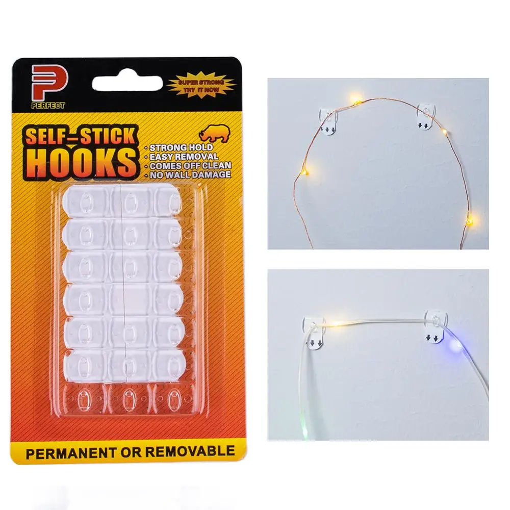 Kitchen Wall Bedroom Wall Transparent Removable Hook Strong