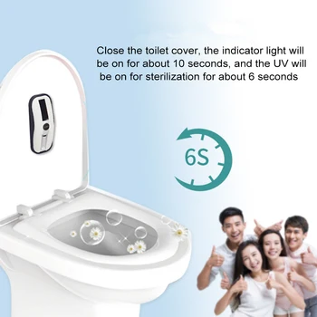 

1.2W Motion Sensor Automatic With UV Light Toilet Sterilizer Solar Power DC5V Bathroom Mini Rechargeable Activated Intelligent