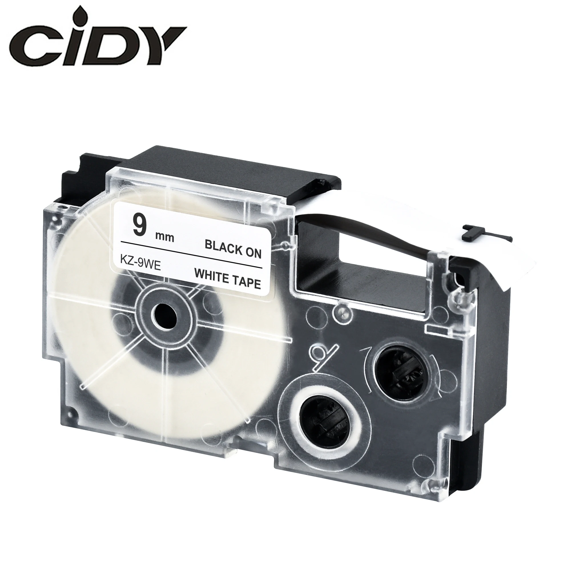 CIDY 50 шт. XR9WE Совместимость с Casio Label Tape для XR-9WE XR 9WE 9 мм черная на белой ленте Catridge для EZ принтеров KL-60-L KL-120