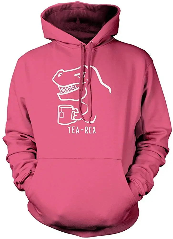 Футболка tea Rex-Забавный динозавр-унисекс Hoodieunisex Мужская Женская толстовка с
