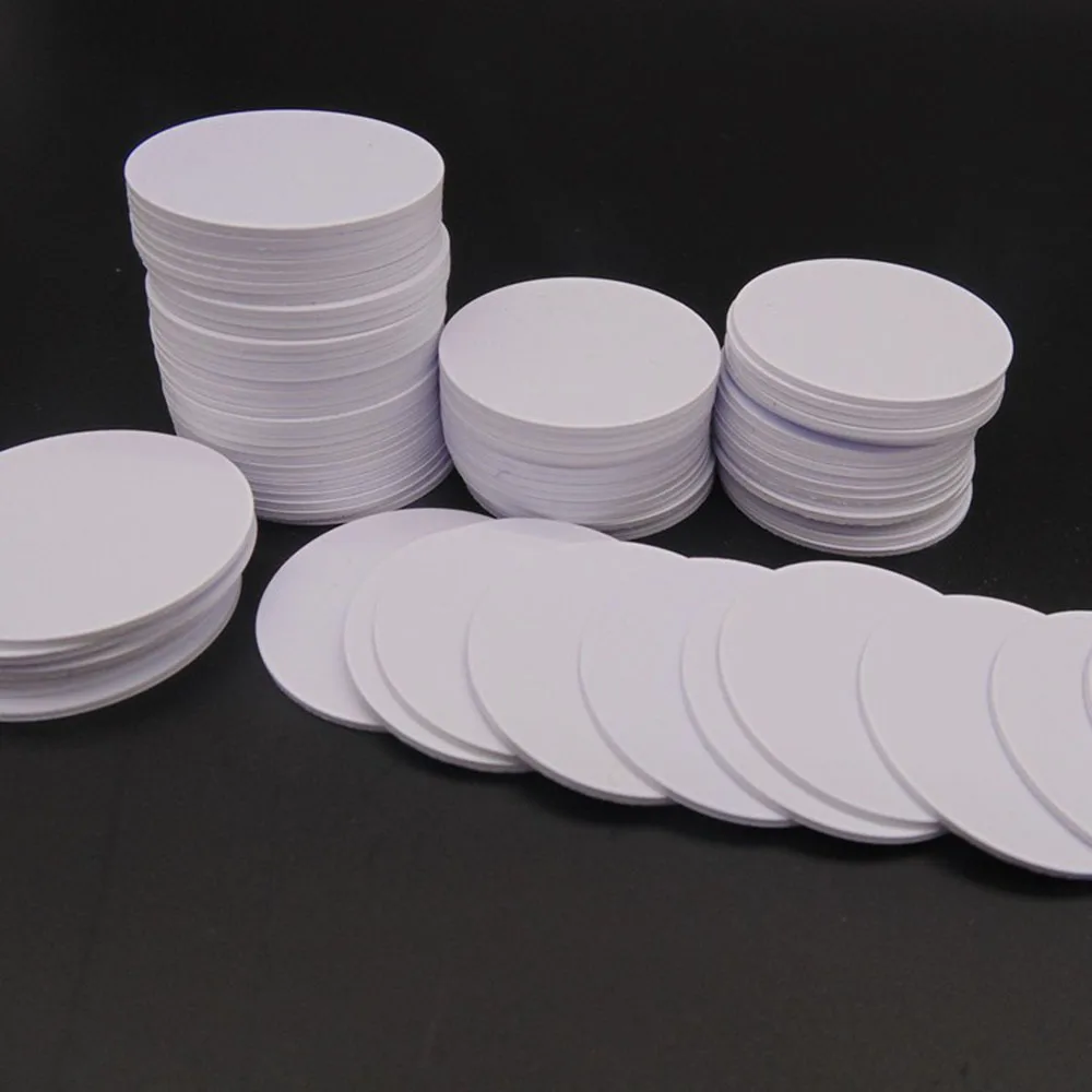 (10 шт./лот) T5577 25 мм RFID наклейка круглой формы клейкая карта программируемый 125 кГц