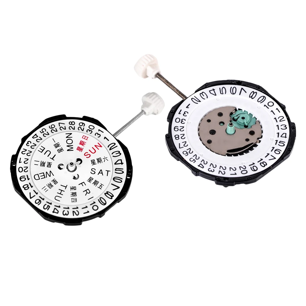 

Watch Dial Clock Movement Double/Single Calendar 3 Hands 2.4x0.4cm