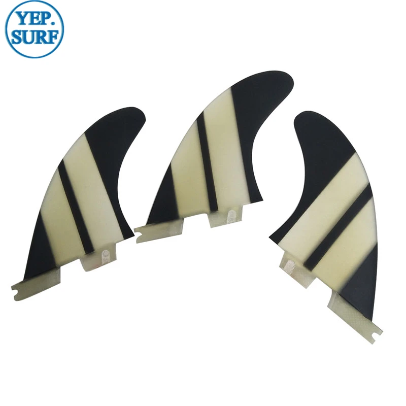 Доска для серфинга FCS2 G3/G5/G7/GL плавники черного цвета из стекловолокна Twinfin