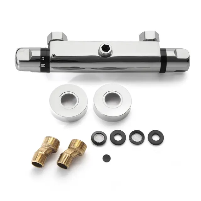 mitigeur douche Robinet de douche thermostatique chromé, contrôle de la température – Image 6