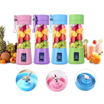 

380ml Portable Electric Juicer USB Rechargeable Smoothie Blender Machine Mixer Mini Juice Cup Maker Fast Blenders Food Processor