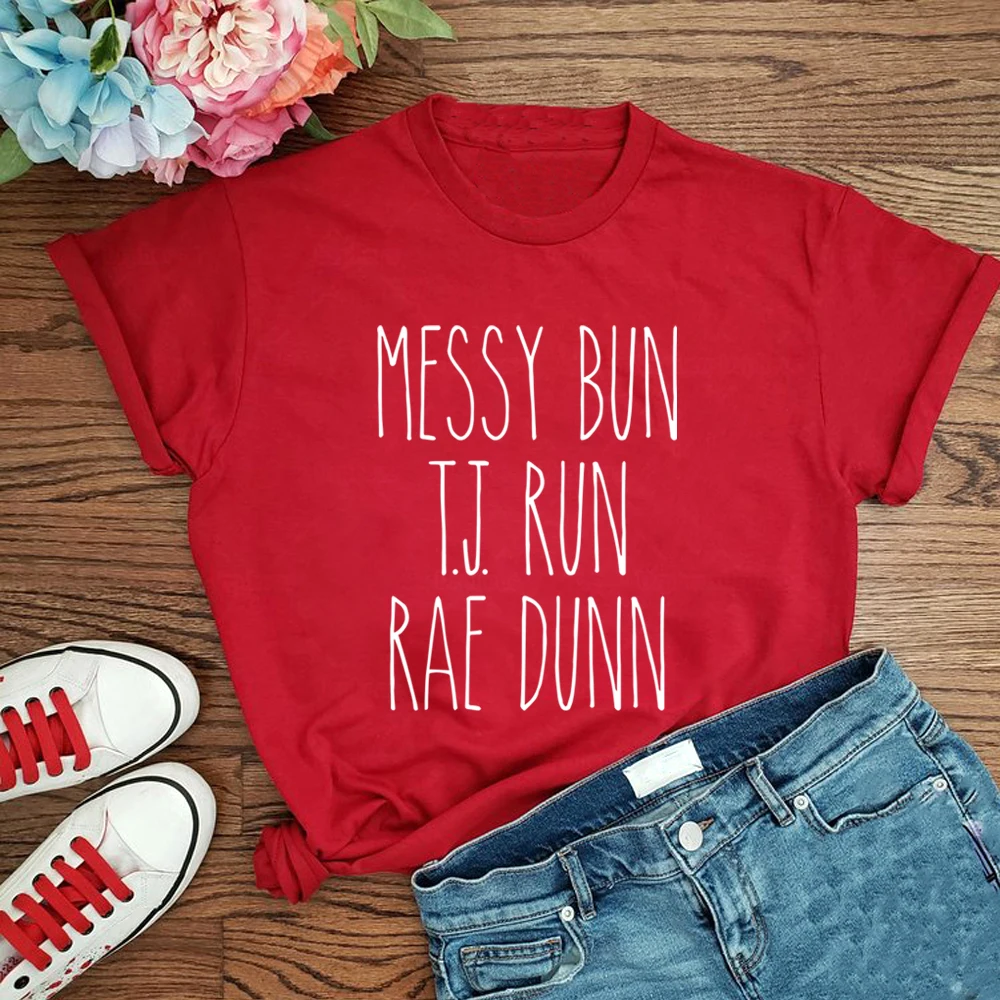 Грязная булочка Т. Дж. Run Rae Dunn/футболка в стиле Харадзюку; летняя футболка с короткими рукавами