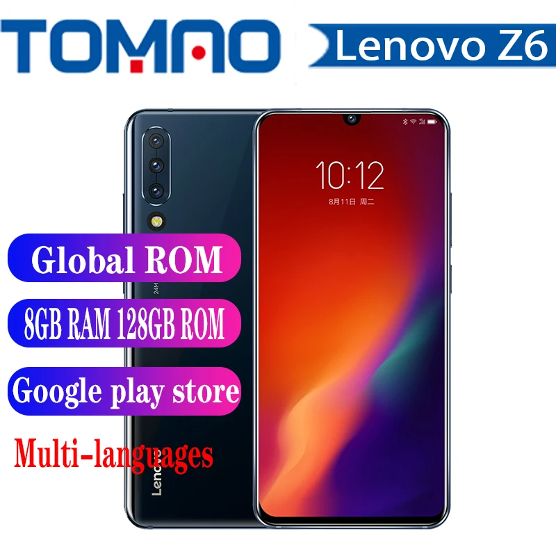 Lenovo Z6 мобильный телефон с глобальной прошивкой Восьмиядерный процессор Snapdragon 730 6
