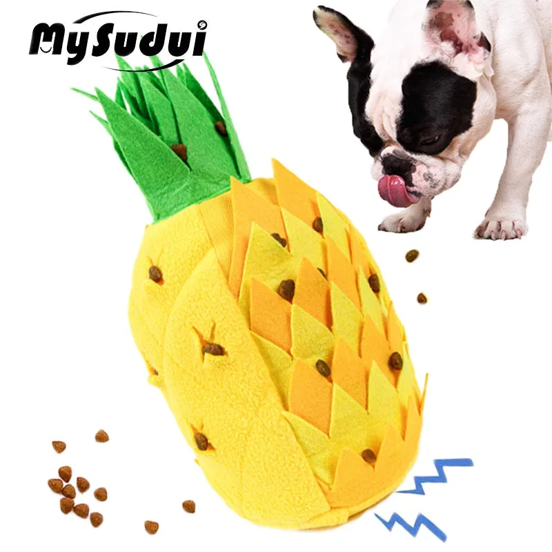 SnuffleDogToyFoodTrainingIqPlushSqueakToySlowEatingBowlMat