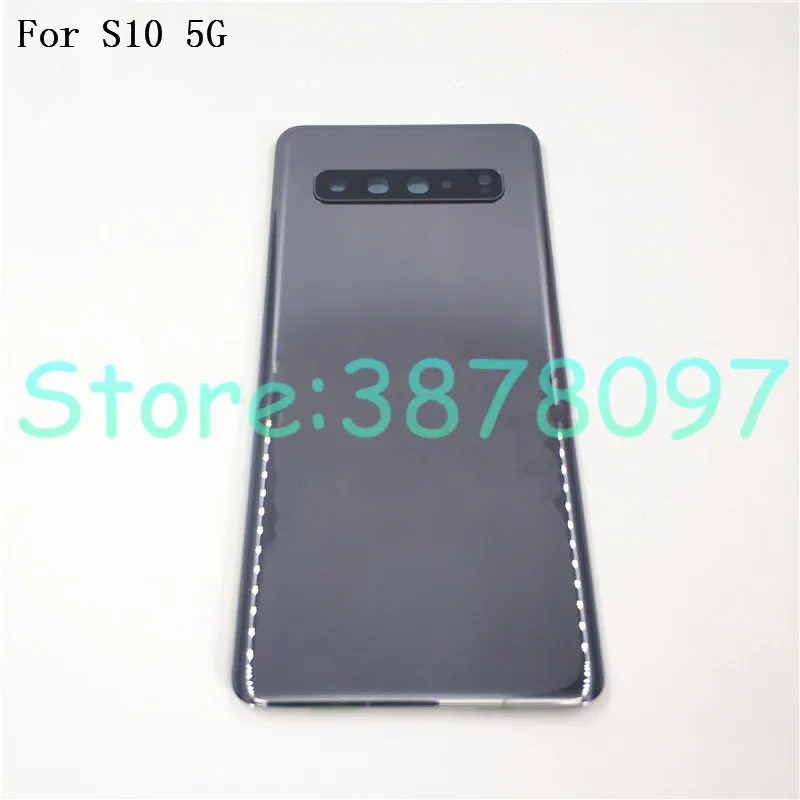 Оригинальная новая задняя крышка батареи для samsung Galaxy S10 G977 G977F 5G Версия задняя дверь корпус стеклянная панель Часть+ объектив камеры