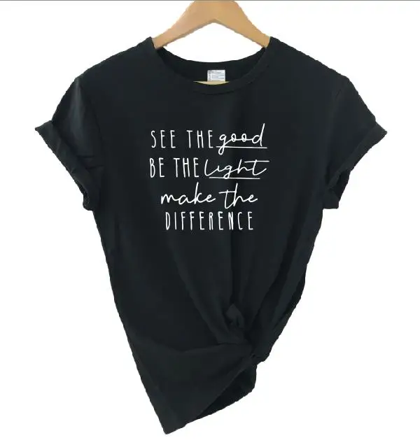 Христианская футболка See The Good Be, легкая футболка с принтом в виде Иисуса, женская футболка с надписью Tumblr футболка хараюку, Прямая поставка