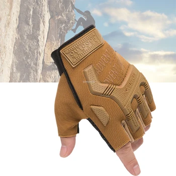 

Military Airsoft Half Finger Gloves Anti-slip Outdoor Hiking Climbing Gloves Army Tactical Combat Hunting Fingerless Gloves