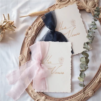 

free shipping wedding party favors bride and groom ribbon vows card purple oathConfession hand cards 2 book our vows photo props