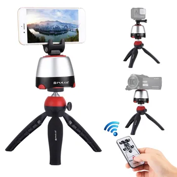 

PULUZ Electronic Tripod 360 Degree Rotating Panoramic Tripod Head w/h Remote Controller For GoPro Iphone Smartphone DSLR Cameras