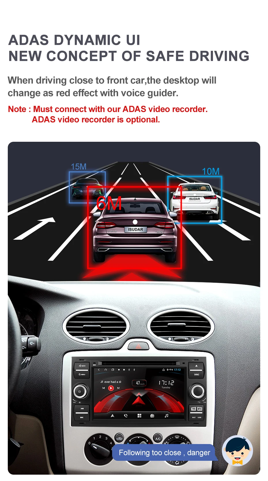 Best Isudar H53 Car Multimedia Player GPS Android 2 Din For Ford/Mondeo/Focus/Transit/C-MAX/KUGA 8 Core RAM 4GB DVR Autoradio DSP DVD 6