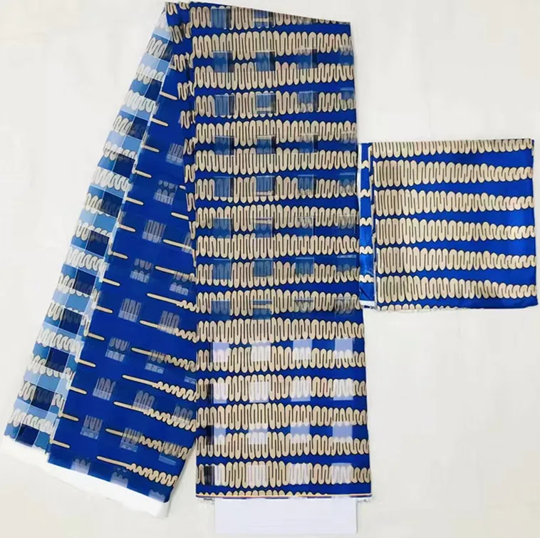 Органза ткань чистый шелк ткань африканская ткань абкара африканская вощеная ткань принтом 2+ 4 ярда органза лента шелк для вечеринки платье MM-C3