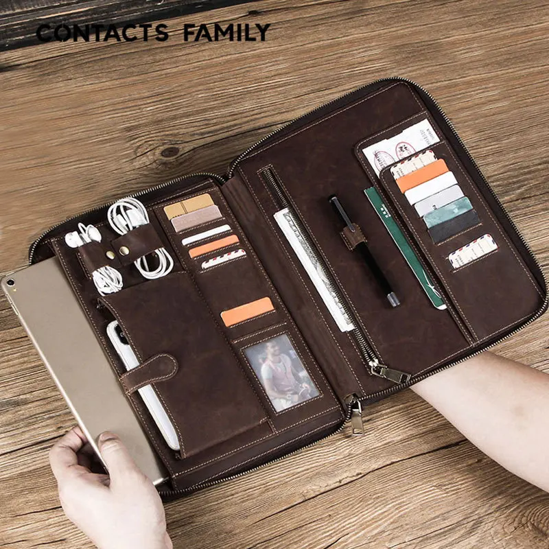 

New Style IPAD Protective Casing Italy Horse Leather for Apple Tablet Pro 10.5 Multi-functional IPAD Leather Sheath