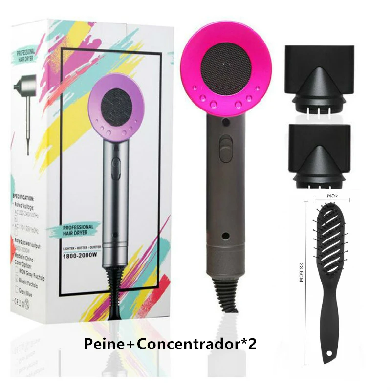 Армейский зеленый 2000 Вт Профессиональный Peluquer a secador de pelo 2 en 1 secador de pelo calor y frio viento Iones negativos secador de pelo fuerte - Цвет: Армейский зеленый