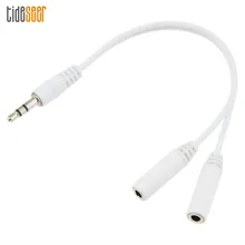 100pcs 18cm Headphone Splitter Audio Cable 3 5mm Jack Male to 2 Female Aux Cables Adapter For iPhone Samsung MP3 4 Player