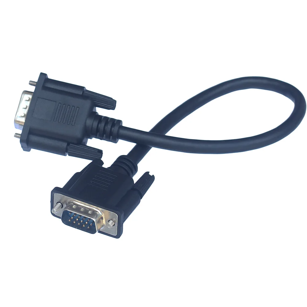 Black 30cm full 15Pin VGA D-Sub Short Video Cable Cord Male to Male M/M for Monitor Projector