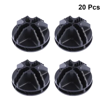 

20 Pcs Wire Cube Plastic Connectors for Cube Storage Shelving and Cabinet Modular Organizer Closet Clasp Buckle Clip (Black)