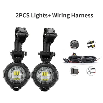 

For BMW R1200GS F800GS Motorcycle 40W LED Auxiliary Fog Lamp Assembly Kit for KTM Ducati SUZUKI LED Driving Lamp for Motorcycles