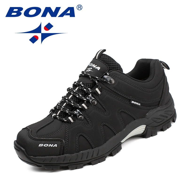 BONA/брендовая Высококачественная Мужская модная походная обувь; дышащая удобная Уличная обувь на шнуровке; прогулочная спортивная обувь