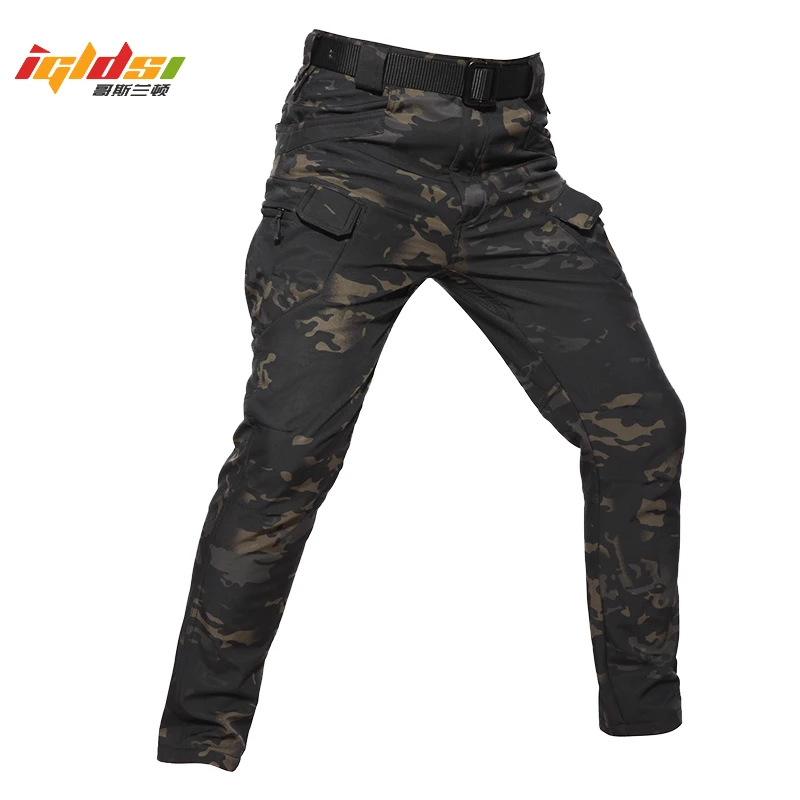 

Men's Winter Thermal Tactical Military Fleece Cargo Pants Soft Shell Camouflage Waterproof Pants Military Army Long Trousers 5XL