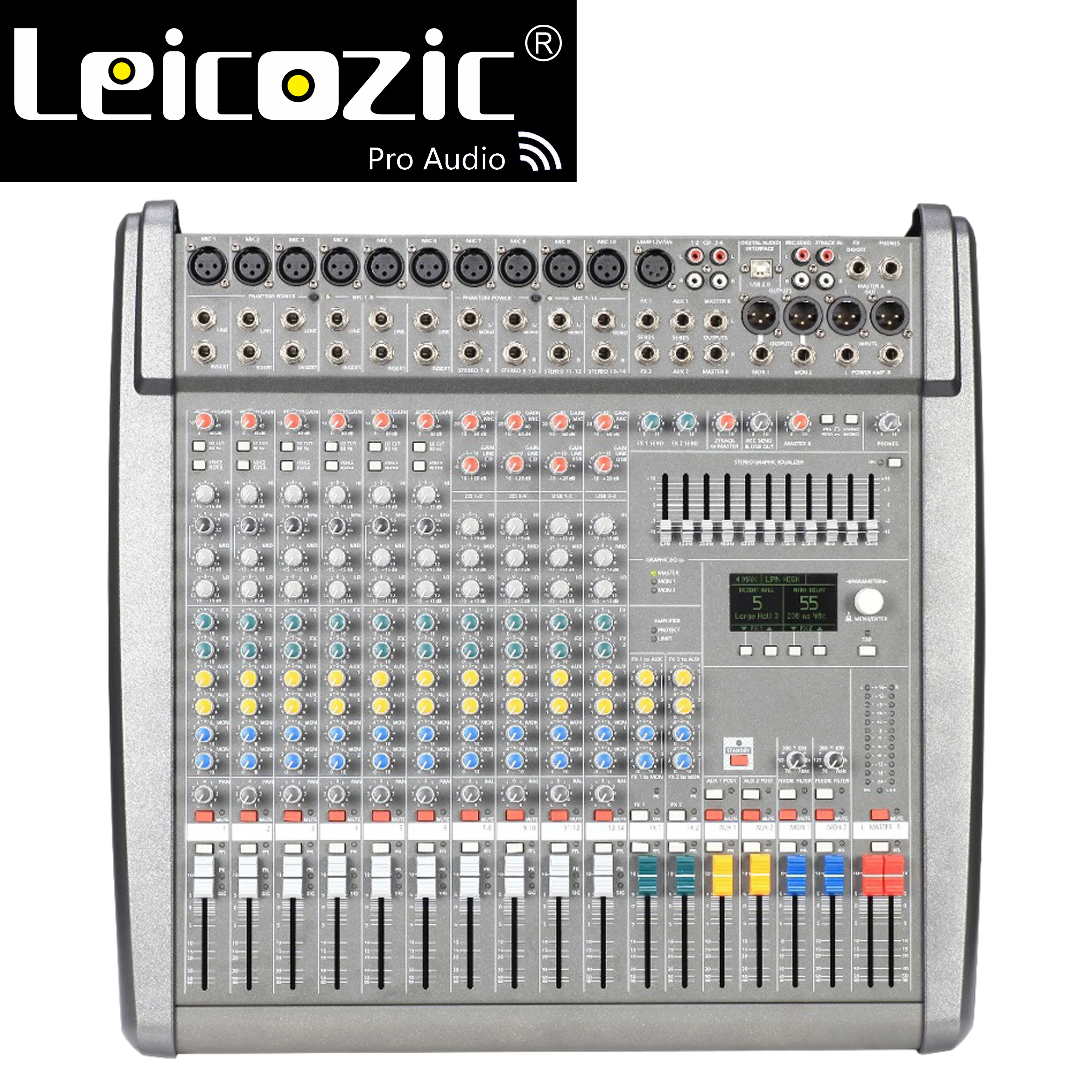 Leicozic Новый PM1000 3 / CMS1000 Профессиональный Питание микшерный пульт аудио усилитель