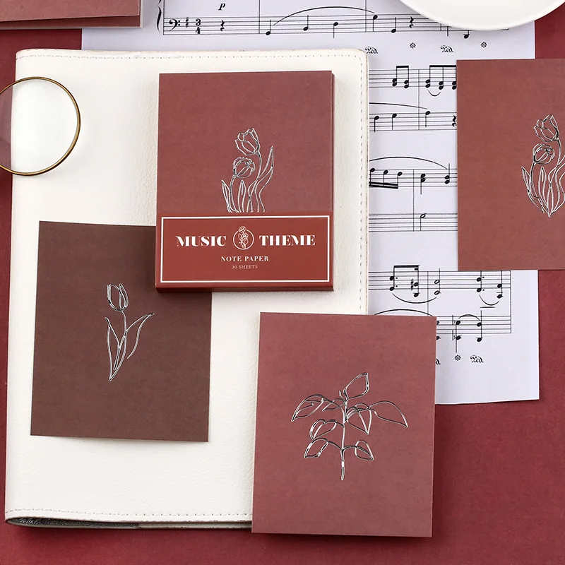 

30sheet/pack Creative Memo Paper Notes Pad Sticky Notepad Bookmark Post Music Color Series Memo Pads Decoration Stationery
