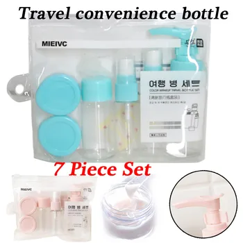 

7 Pcs Travel Portable Packaging Bottle Beauty Cosmetic Bottle Spray Cosmetic Carrying Case Travel Bottle Set