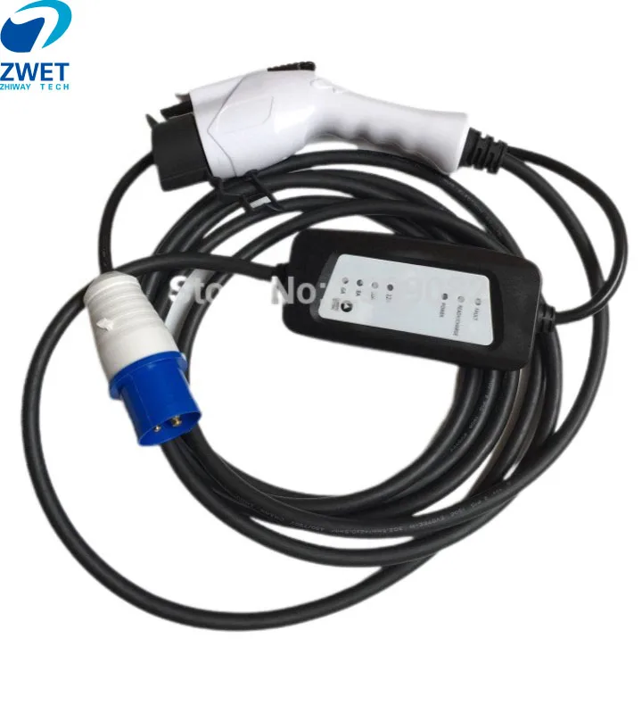 Sae J1772 Evse электрическое автомобильное зарядное устройство 120V ~ 250V 6A 8A 14A 16A с