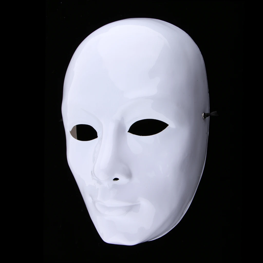 White Blank Mask Masquerade Mask Vintage Design Costume Party Favor
