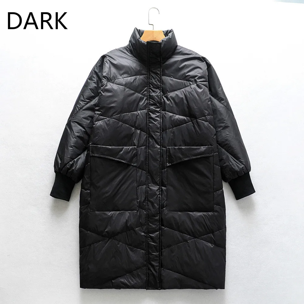 

Japanese and Korean style women's clothing wholesale 2020 autumn and winter new white duck down mid-length thick down jacket