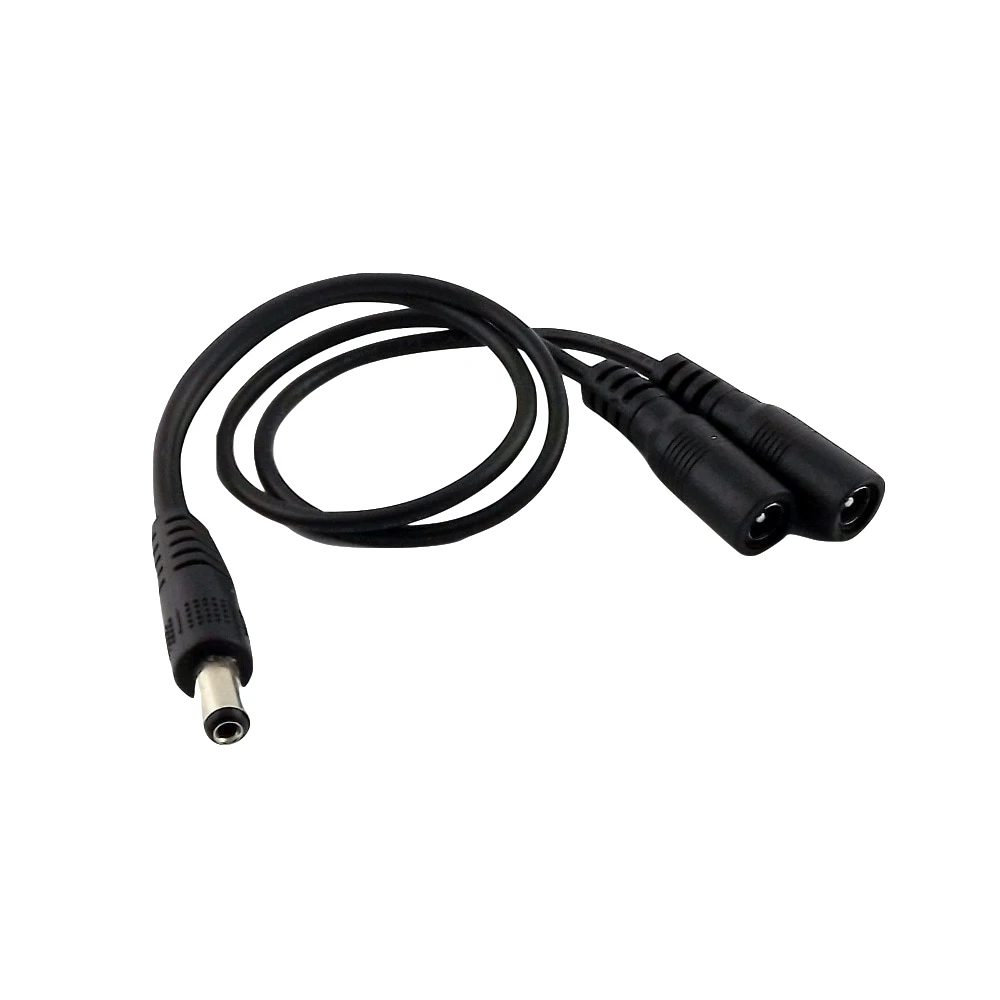 

20x CCTV DC Power 5.5mm x 2.1mm Male To Dual Female Jack Adapter Y Splitter Connector Cable Cord 30cm