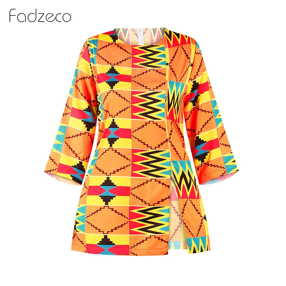 Ankara, African print, dashiki print side split Tunic agrohort.ipb.ac.id