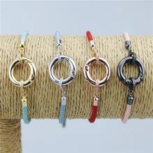 5 шт./лот, Модный Круглый браслет с фианитами, красочные аксессуары с фианитами, регулируемый кубический циркон, ювелирный браслет