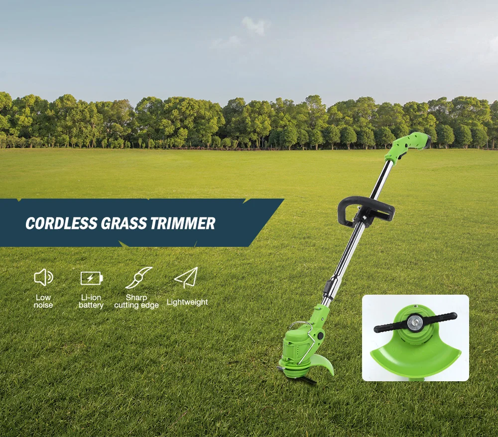 

New Multi-Functional Household Lawn Mower Lithium Electric Cordless Grass Trimmer Adjustable Handles Garden Lawn Grass Mower